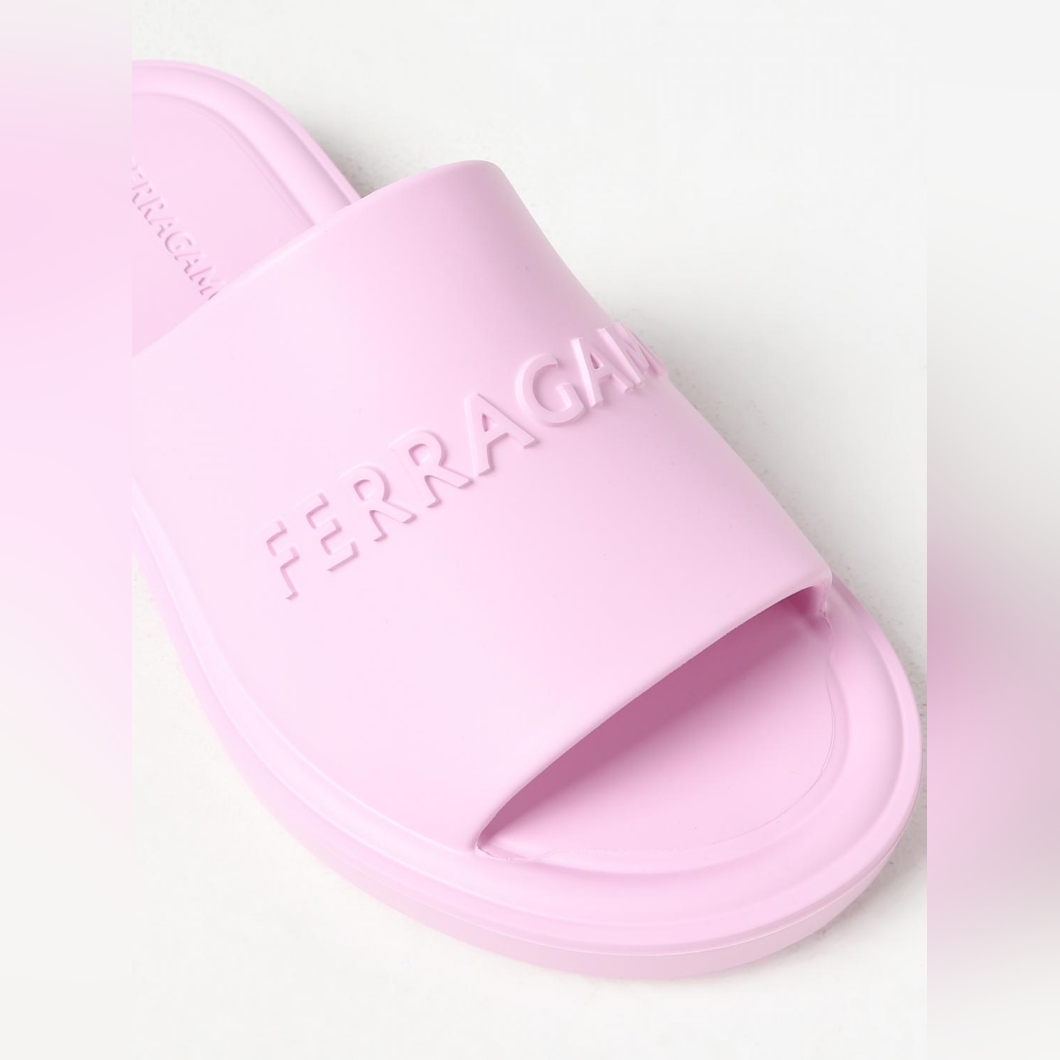 Salvatore Ferragamo Pink Slide Sandals